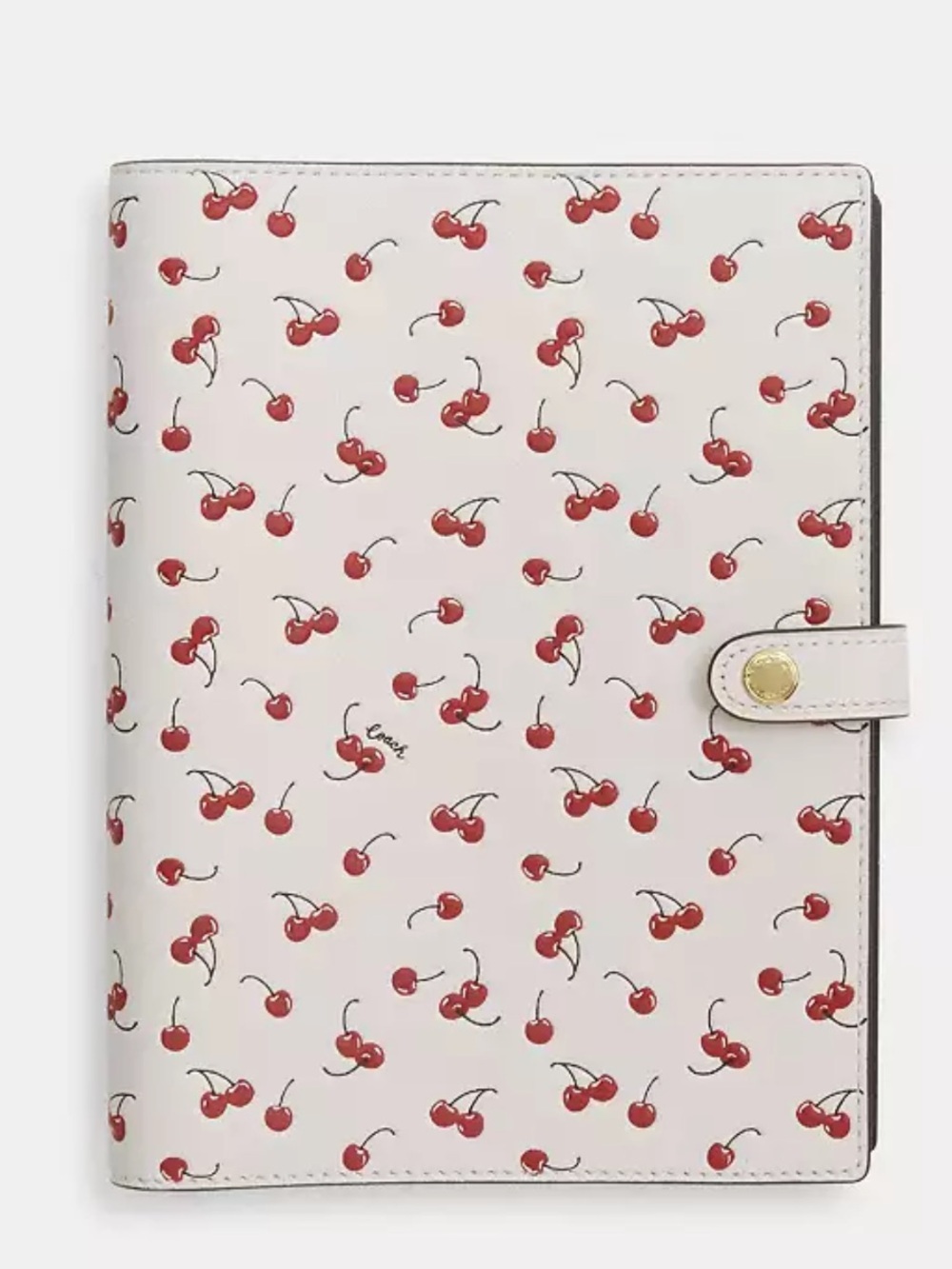 COACH Notebook Cherry Print Chalk Multi CFA44 - Picture 2 of 3